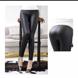 High Waist Faux Leather Leggings